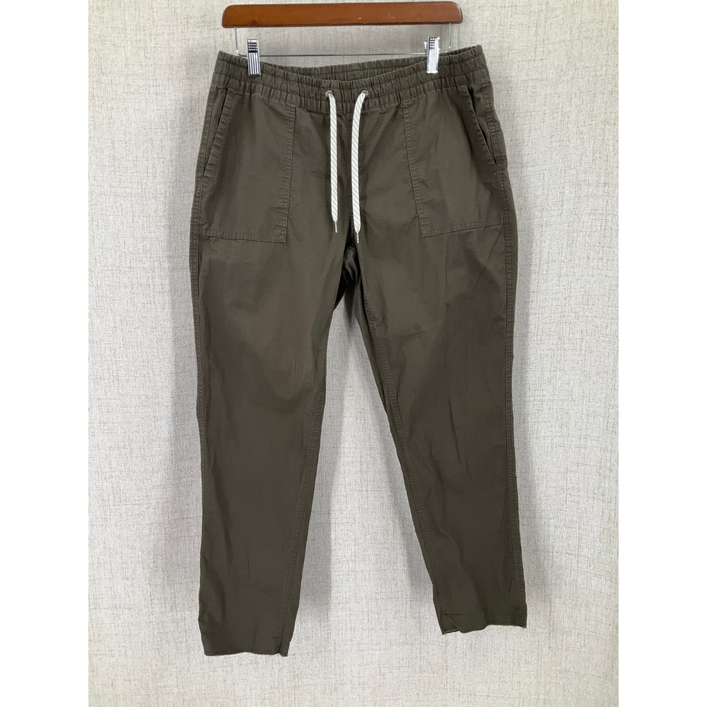 Vuori Ripstop Pant Men M Olive Green Jogger Tapered Raw Hem Utility Classic